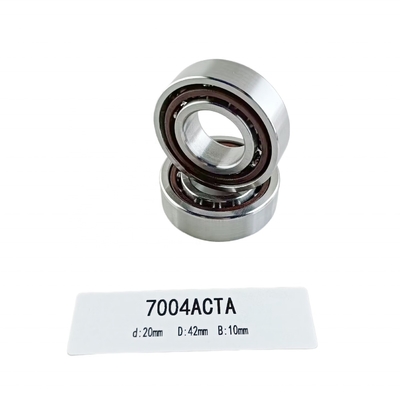 シングル ライン 20*42*12mm 角形接触ボールベアリング 7004AC 半径負荷方向