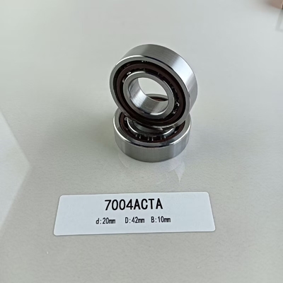 シングル ライン 20*42*12mm 角形接触ボールベアリング 7004AC 半径負荷方向