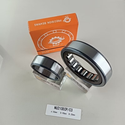 円筒形構造 長寿命 NU/NJ/NF210ECP 単列ローラーベアリング 50*90*20mm