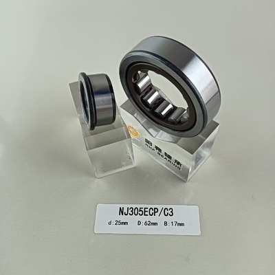 潤滑油または油 潤滑 NU/NJ/NF305ECP 円筒型ローラーベアリング 25*62*17mm