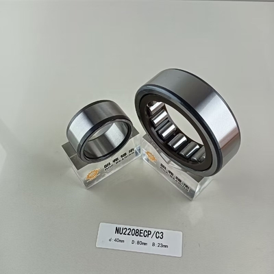 クロム鋼 Gcr15 NU/NJ/NF2208ECP 工業用 40*80*23mm の円筒型ローラー軸承
