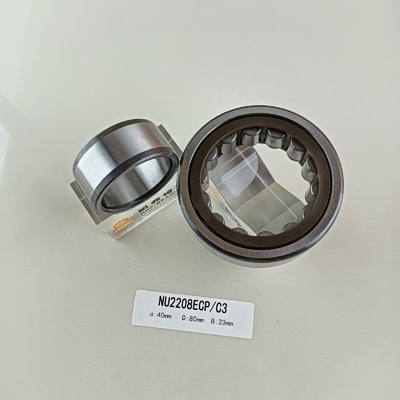 クロム鋼 Gcr15 NU/NJ/NF2208ECP 工業用 40*80*23mm の円筒型ローラー軸承